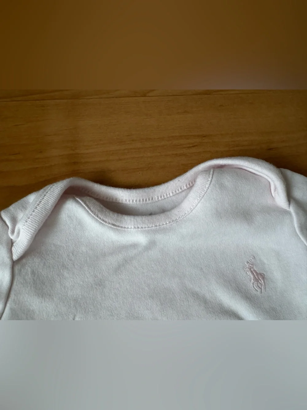 Ralph Lauren Baby Girl Cotton Long-Sleeve Bodysuit in Delicate Pink 3-6 Months